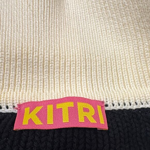 Kitri Dalia Mono Wave Polo Chunky Knit 100% Cotton Sweater Size XS - Picture 7 of 9